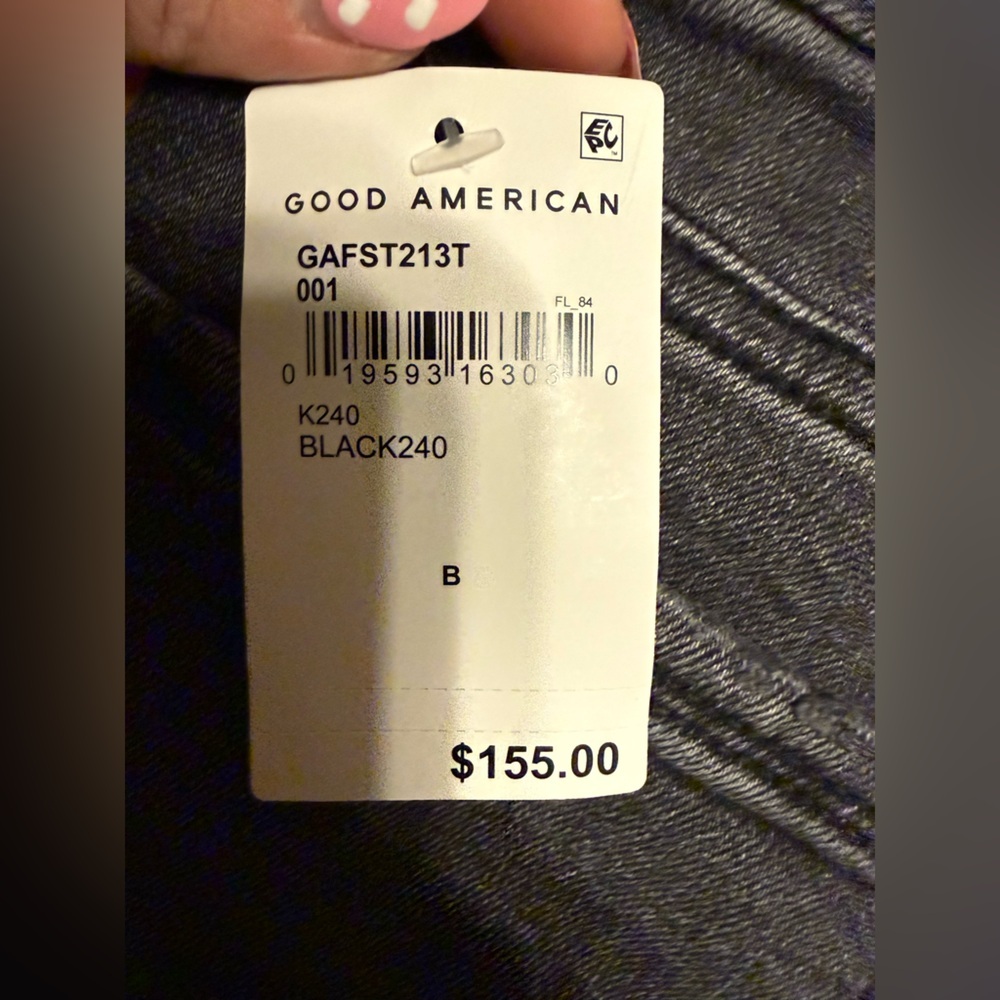 Good American Charcoal Straight Leg Jeans - Picture 6 of 6